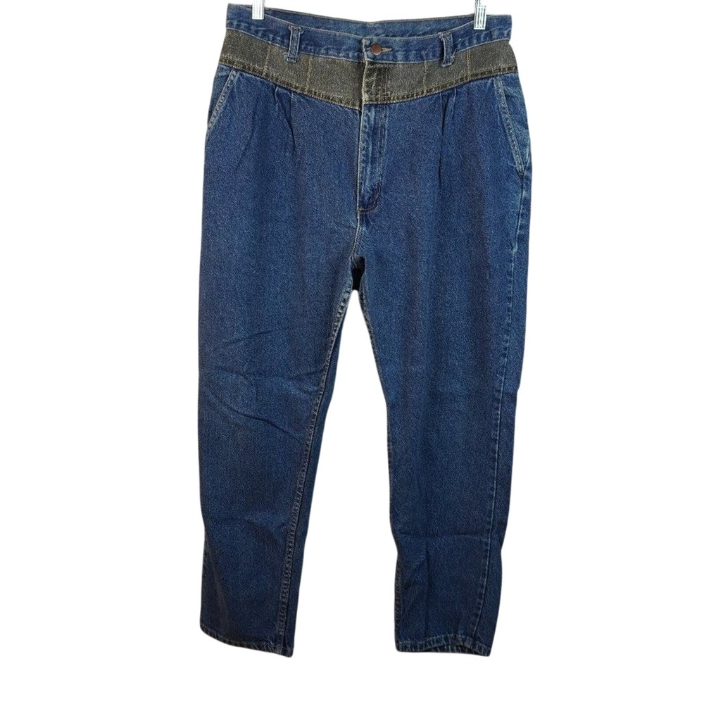 Vintage Boca Chica Gray Pleated Panel Blue Jeans Waist‎ 32"